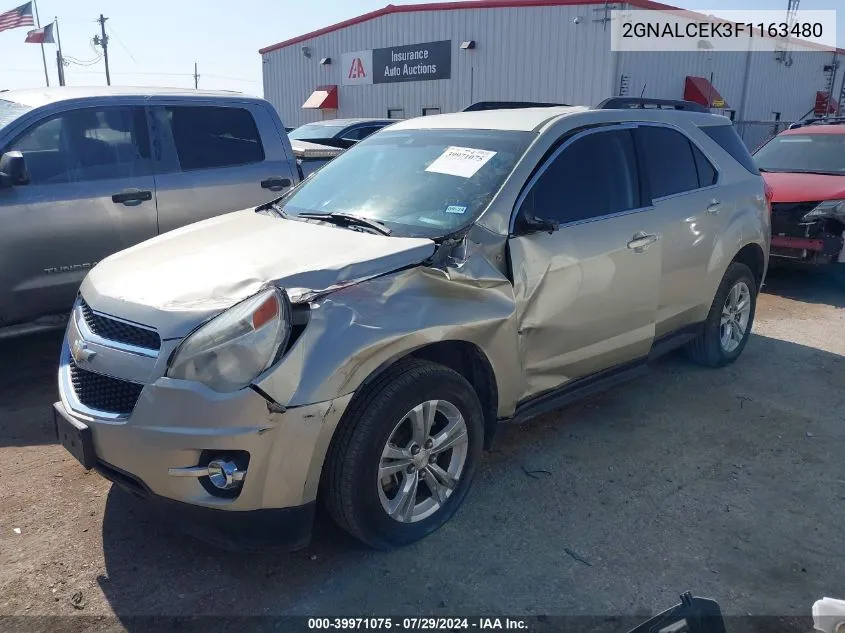 2015 Chevrolet Equinox Lt VIN: 2GNALCEK3F1163480 Lot: 39971075