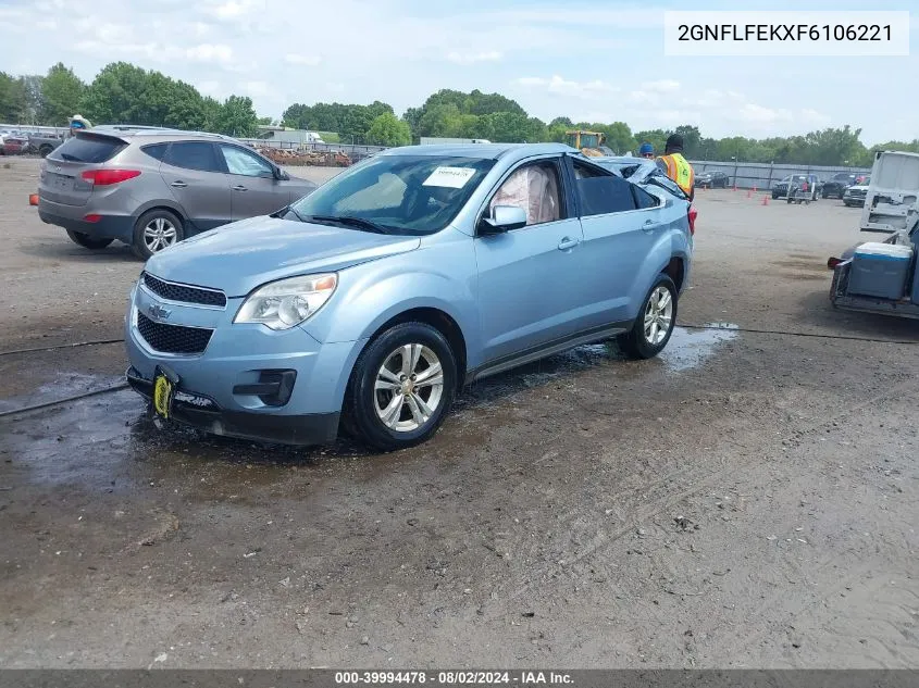 2GNFLFEKXF6106221 2015 Chevrolet Equinox 1Lt