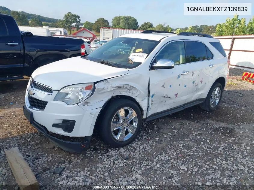 1GNALBEKXFZ139839 2015 Chevrolet Equinox 1Lt