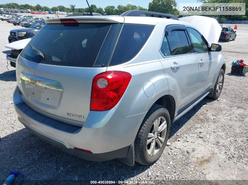 2015 Chevrolet Equinox 1Lt VIN: 2GNALBEK3F1158869 Lot: 40038994