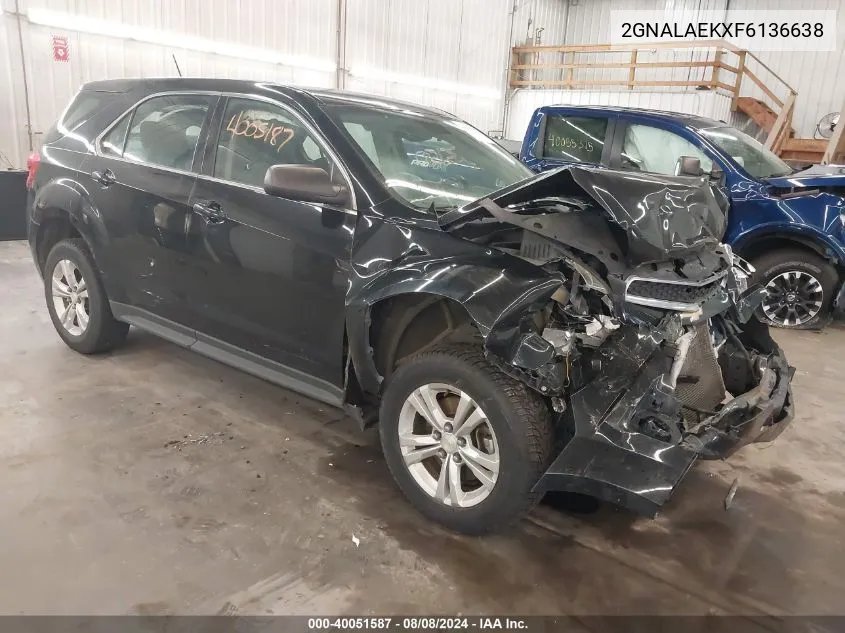 2GNALAEKXF6136638 2015 Chevrolet Equinox Ls