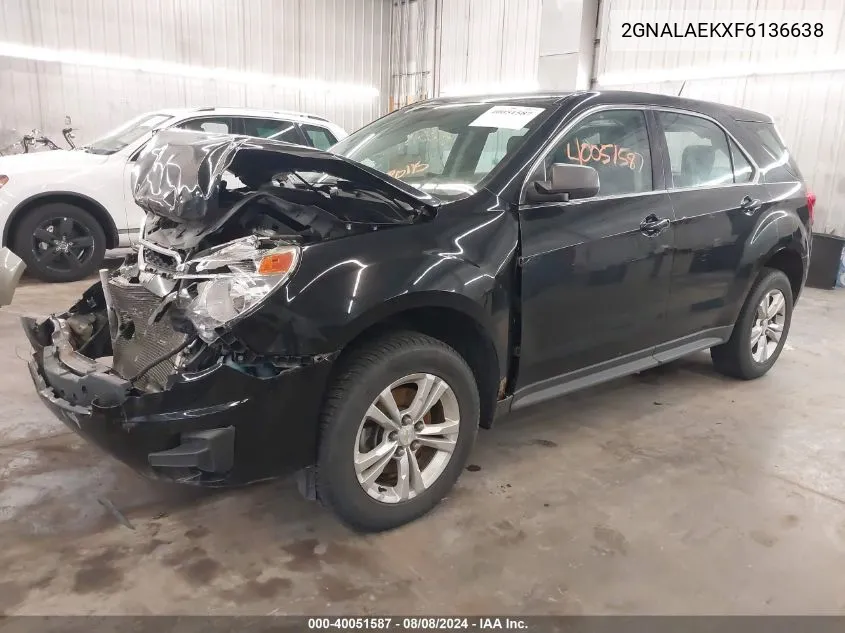 2GNALAEKXF6136638 2015 Chevrolet Equinox Ls