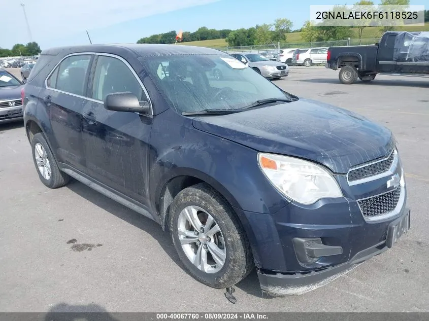 2GNALAEK6F6118525 2015 Chevrolet Equinox Ls