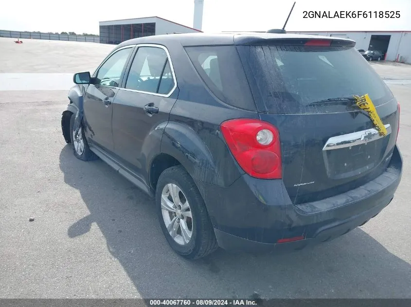 2GNALAEK6F6118525 2015 Chevrolet Equinox Ls