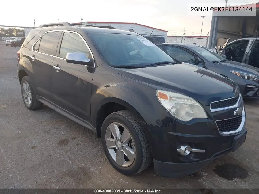 2015 Chevrolet Equinox 2Lt VIN: 2GNALCEK3F6134144 Lot: 40085081