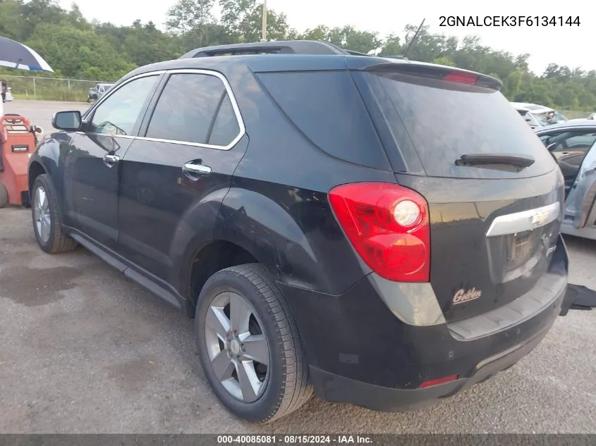 2015 Chevrolet Equinox 2Lt VIN: 2GNALCEK3F6134144 Lot: 40085081