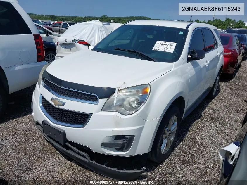 2GNALAEK8F6116243 2015 Chevrolet Equinox Ls