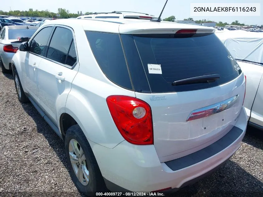 2015 Chevrolet Equinox Ls VIN: 2GNALAEK8F6116243 Lot: 40089727