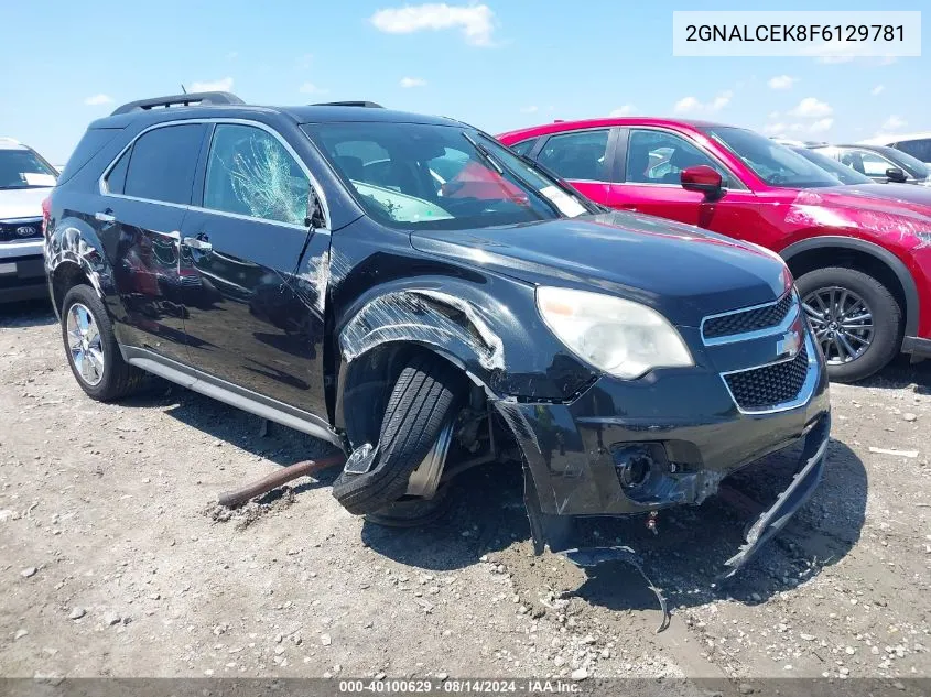 2015 Chevrolet Equinox 2Lt VIN: 2GNALCEK8F6129781 Lot: 40100629