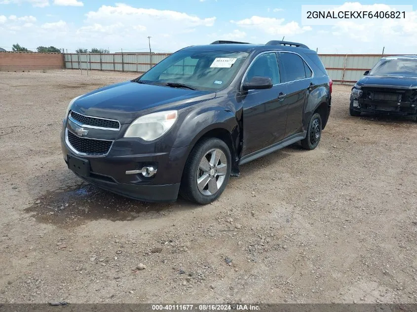 2015 Chevrolet Equinox 2Lt VIN: 2GNALCEKXF6406821 Lot: 40111677