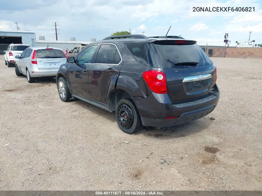 2015 Chevrolet Equinox 2Lt VIN: 2GNALCEKXF6406821 Lot: 40111677