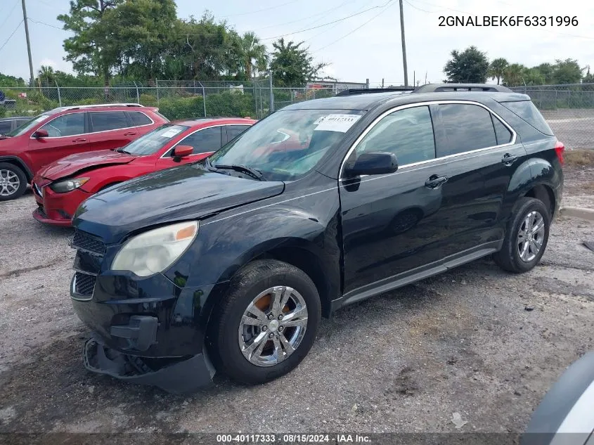 2015 Chevrolet Equinox 1Lt VIN: 2GNALBEK6F6331996 Lot: 40117333