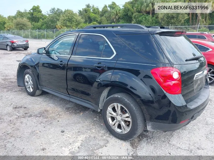 2015 Chevrolet Equinox 1Lt VIN: 2GNALBEK6F6331996 Lot: 40117333