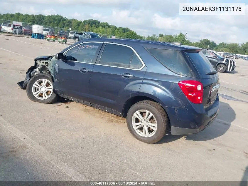 2015 Chevrolet Equinox Ls VIN: 2GNALAEK3F1131178 Lot: 40117836