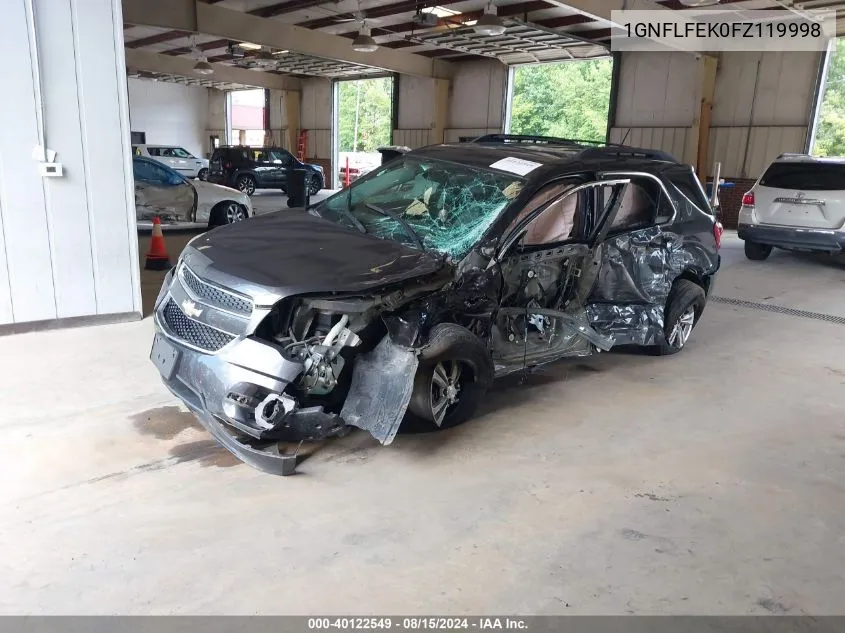 2015 Chevrolet Equinox 1Lt VIN: 1GNFLFEK0FZ119998 Lot: 40122549