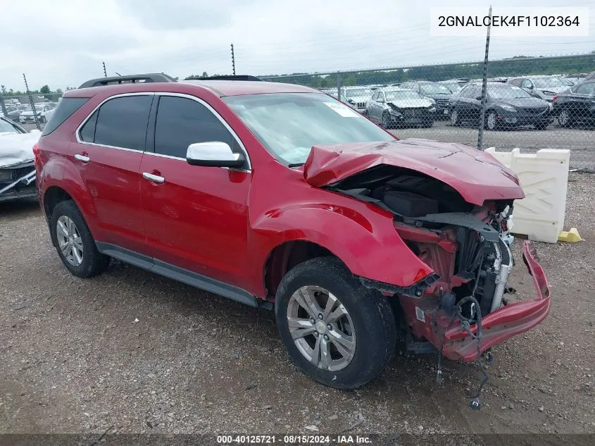 2015 Chevrolet Equinox 2Lt VIN: 2GNALCEK4F1102364 Lot: 40125721