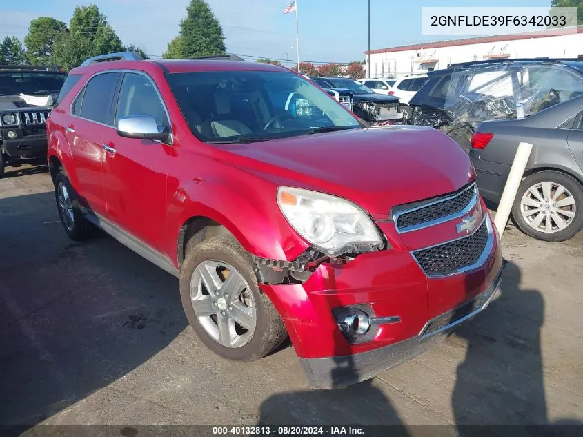 2015 Chevrolet Equinox Ltz VIN: 2GNFLDE39F6342033 Lot: 40132813