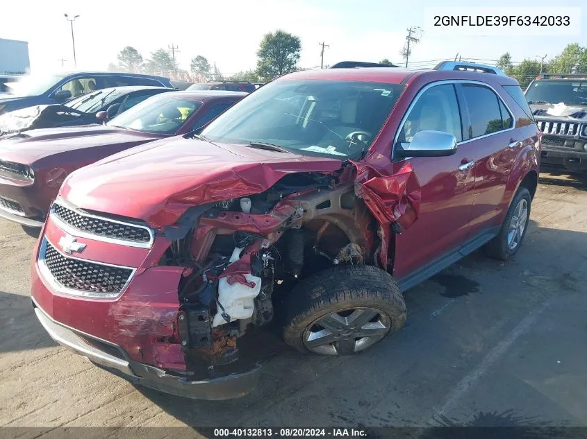 2015 Chevrolet Equinox Ltz VIN: 2GNFLDE39F6342033 Lot: 40132813