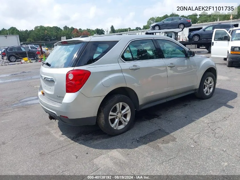 2015 Chevrolet Equinox Ls VIN: 2GNALAEK2F1101735 Lot: 40138192