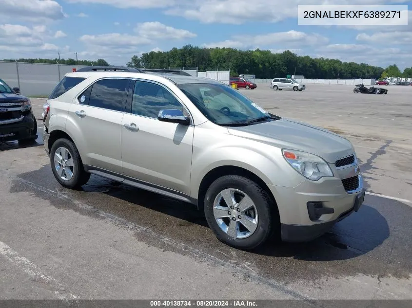 2015 Chevrolet Equinox 1Lt VIN: 2GNALBEKXF6389271 Lot: 40138734