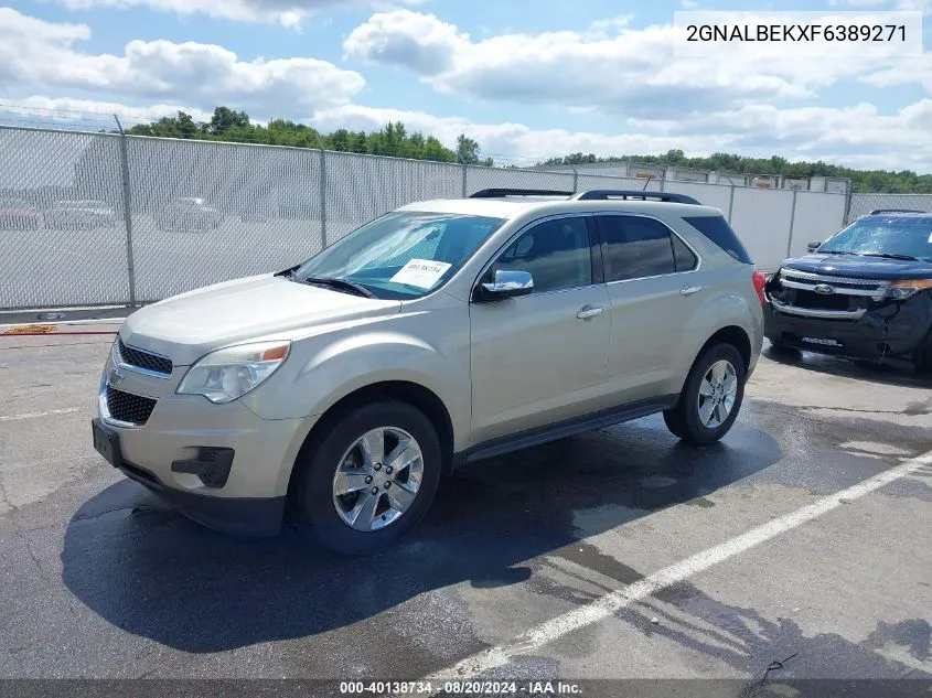 2015 Chevrolet Equinox 1Lt VIN: 2GNALBEKXF6389271 Lot: 40138734