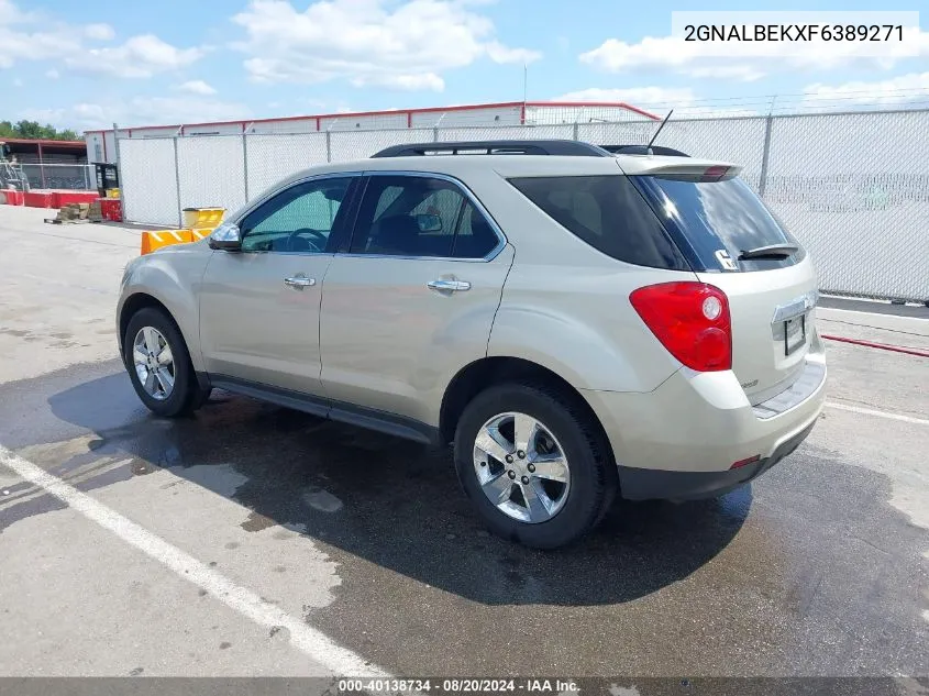 2015 Chevrolet Equinox 1Lt VIN: 2GNALBEKXF6389271 Lot: 40138734