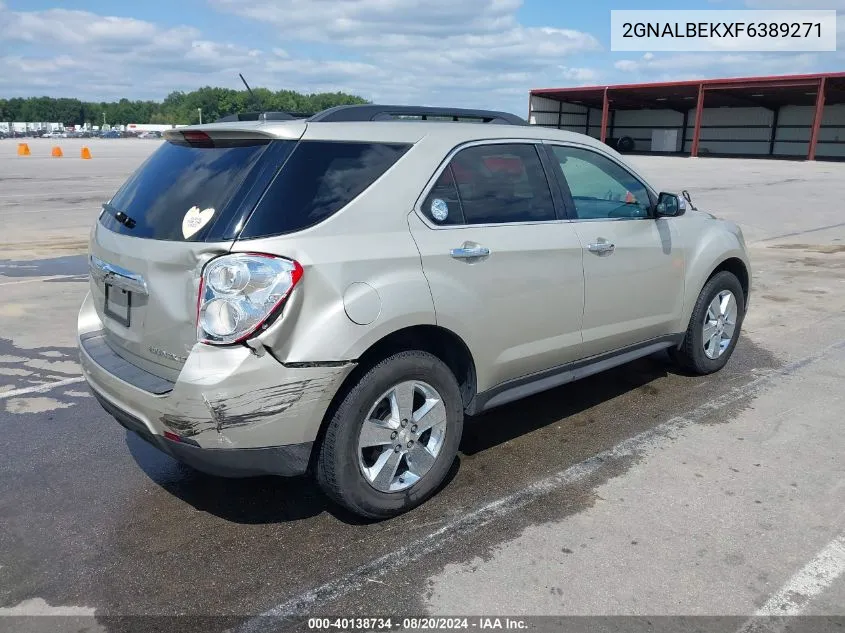 2015 Chevrolet Equinox 1Lt VIN: 2GNALBEKXF6389271 Lot: 40138734