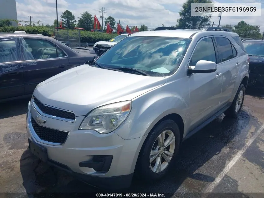 2015 Chevrolet Equinox 1Lt VIN: 2GNFLBE35F6196959 Lot: 40147919