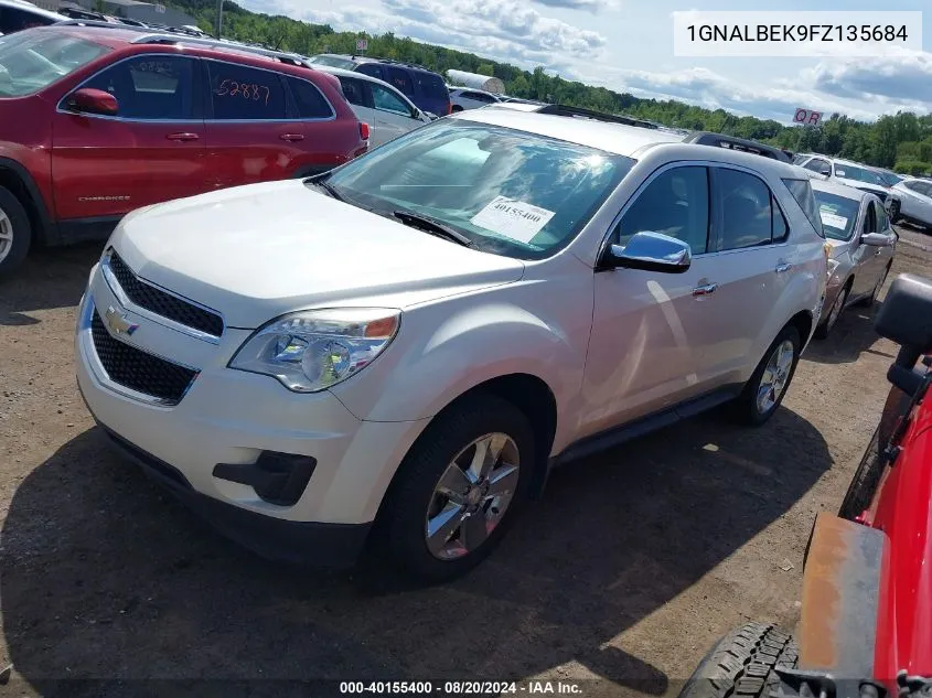 2015 Chevrolet Equinox 1Lt VIN: 1GNALBEK9FZ135684 Lot: 40155400