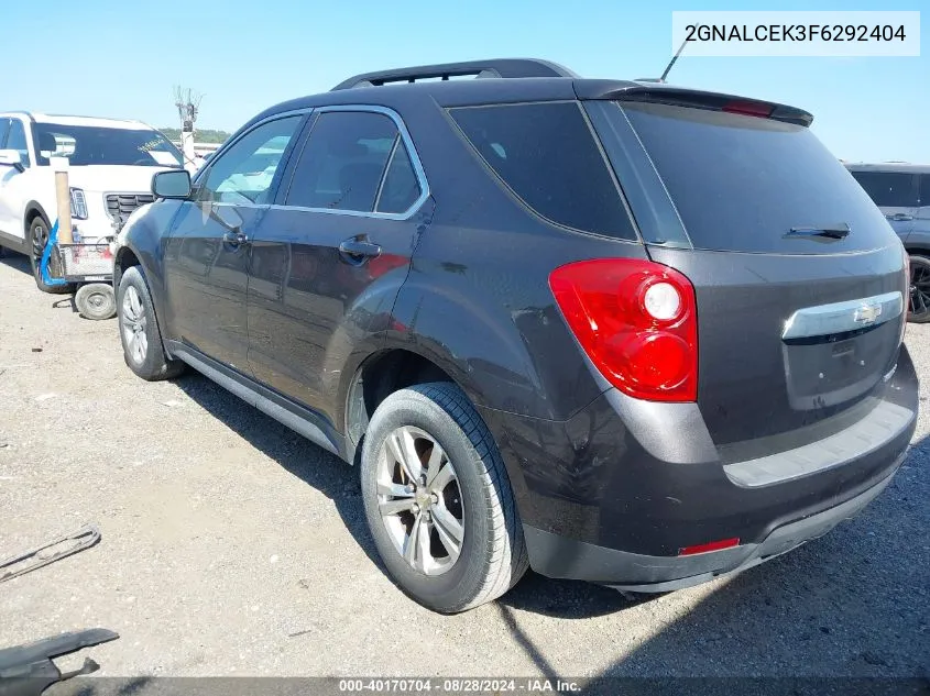 2015 Chevrolet Equinox 2Lt VIN: 2GNALCEK3F6292404 Lot: 40170704