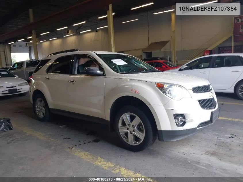 2015 Chevrolet Equinox Ltz VIN: 1GNALDEK8FZ107354 Lot: 40180273