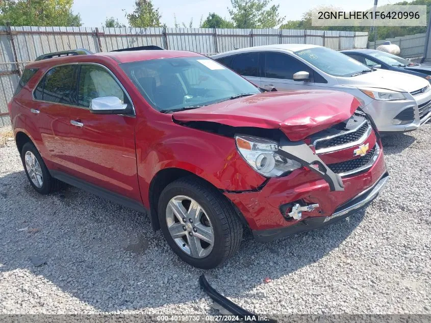 2015 Chevrolet Equinox Ltz VIN: 2GNFLHEK1F6420996 Lot: 40196730