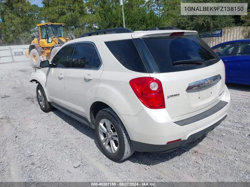 2015 Chevrolet Equinox 1Lt VIN: 1GNALBEK9FZ138150 Lot: 40207159