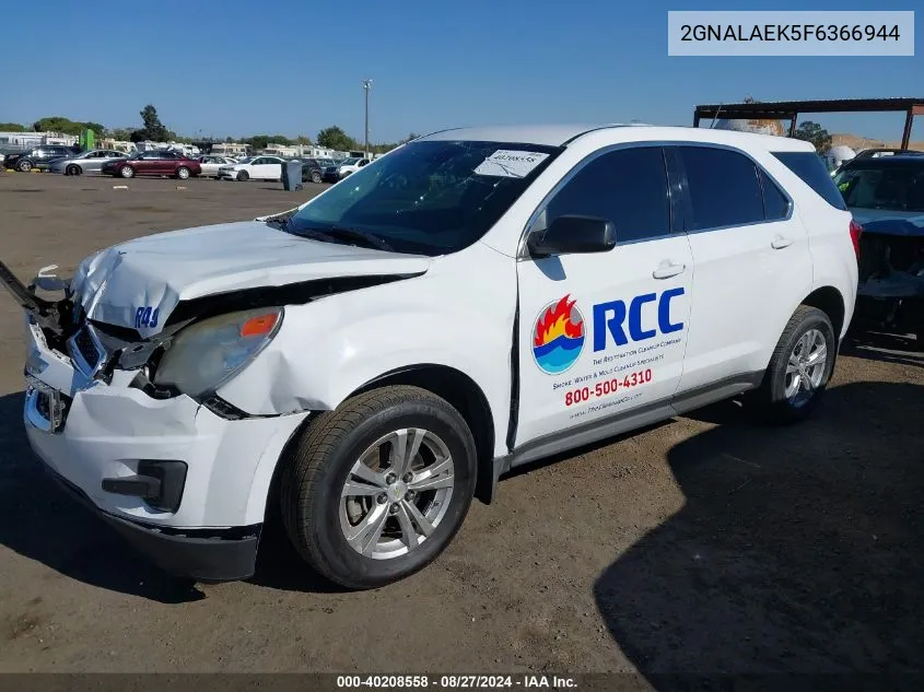 2GNALAEK5F6366944 2015 Chevrolet Equinox Ls