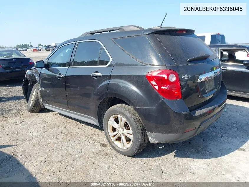 2015 Chevrolet Equinox 1Lt VIN: 2GNALBEK0F6336045 Lot: 40215938