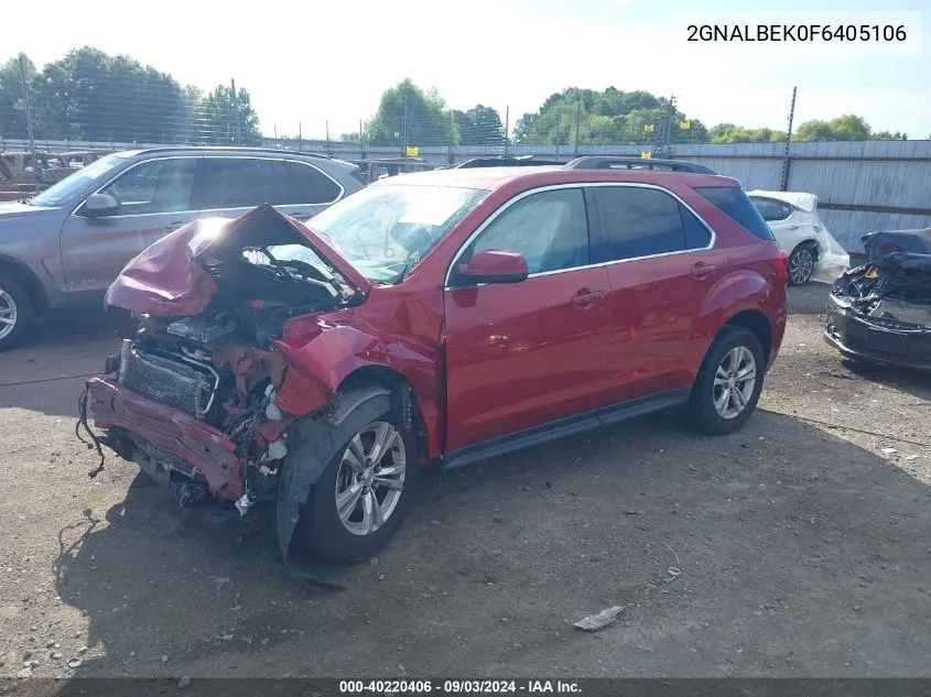 2015 Chevrolet Equinox 1Lt VIN: 2GNALBEK0F6405106 Lot: 40220406