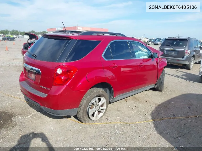 2015 Chevrolet Equinox 1Lt VIN: 2GNALBEK0F6405106 Lot: 40220406