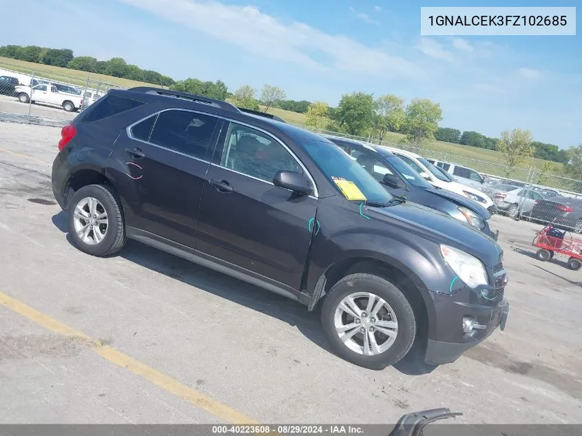 2015 Chevrolet Equinox 2Lt VIN: 1GNALCEK3FZ102685 Lot: 40223608