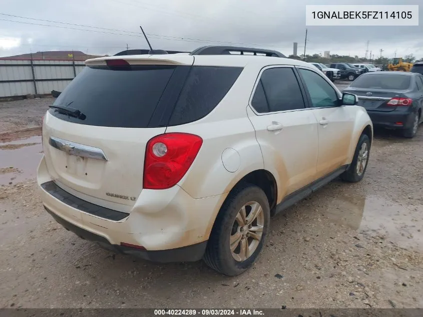 2015 Chevrolet Equinox 1Lt VIN: 1GNALBEK5FZ114105 Lot: 40224289