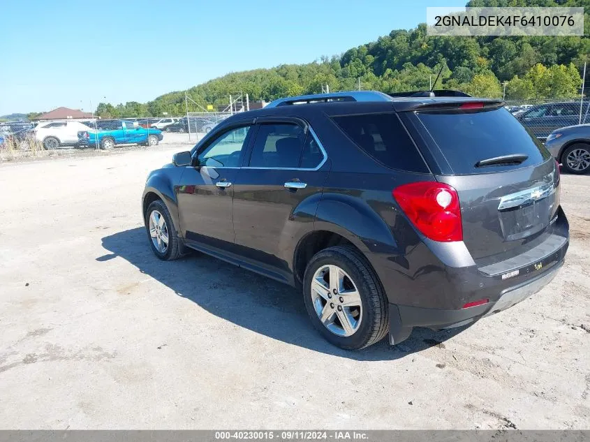 2015 Chevrolet Equinox Ltz VIN: 2GNALDEK4F6410076 Lot: 40230015