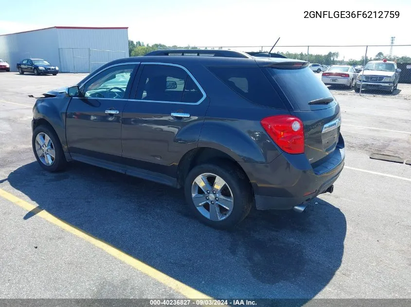 2GNFLGE36F6212759 2015 Chevrolet Equinox 2Lt