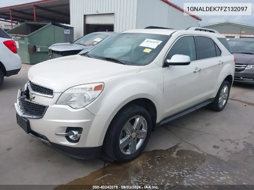 2015 Chevrolet Equinox Ltz VIN: 1GNALDEK7FZ132097 Lot: 40242079