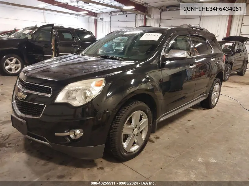 2015 Chevrolet Equinox Ltz VIN: 2GNFLHE34F6434061 Lot: 40255511