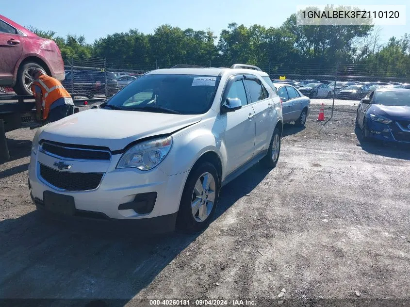 2015 Chevrolet Equinox 1Lt VIN: 1GNALBEK3FZ110120 Lot: 40260181