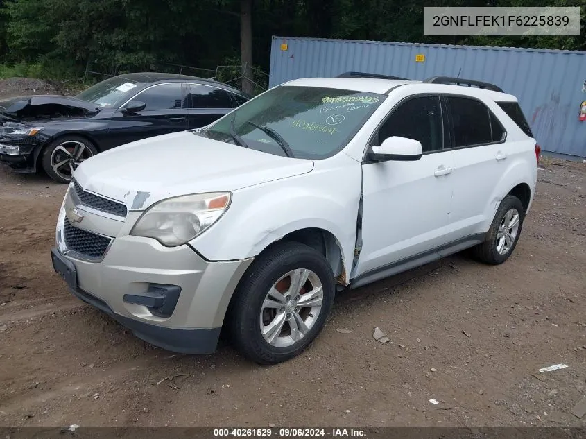 2015 Chevrolet Equinox 1Lt VIN: 2GNFLFEK1F6225839 Lot: 40261529