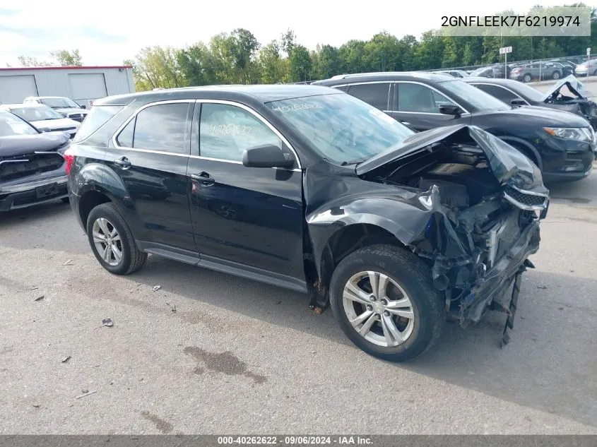 2015 Chevrolet Equinox Ls VIN: 2GNFLEEK7F6219974 Lot: 40262622