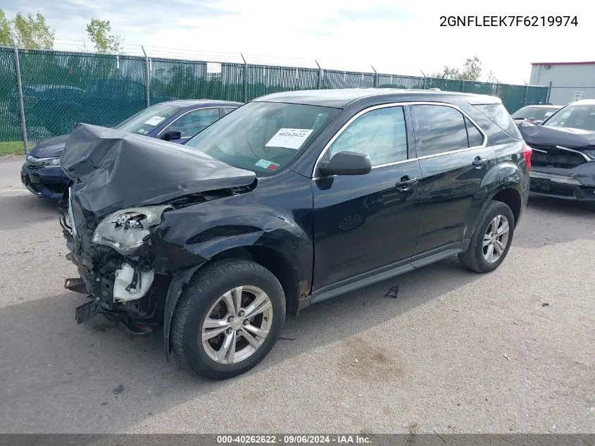 2015 Chevrolet Equinox Ls VIN: 2GNFLEEK7F6219974 Lot: 40262622