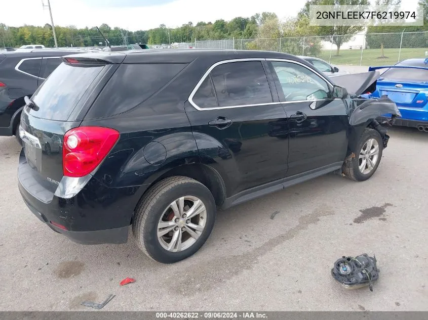 2015 Chevrolet Equinox Ls VIN: 2GNFLEEK7F6219974 Lot: 40262622