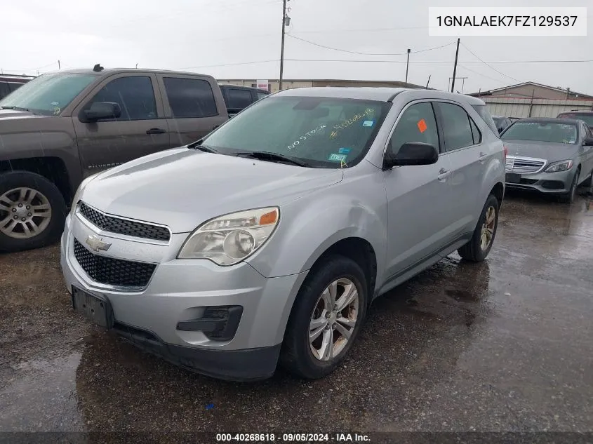 2015 Chevrolet Equinox Ls VIN: 1GNALAEK7FZ129537 Lot: 40268618