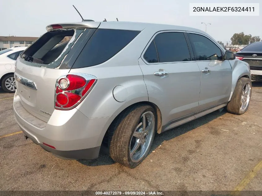 2015 Chevrolet Equinox Ls VIN: 2GNALAEK2F6324411 Lot: 40272079